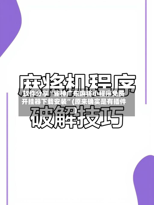 软件分享“雀神广东麻将小程序免费开挂器下载安装	”(原来确实是有插件)-第3张图片