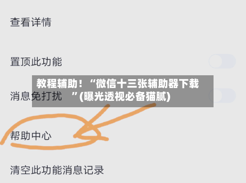 教程辅助！“微信十三张辅助器下载”(曝光透视必备猫腻)-第3张图片