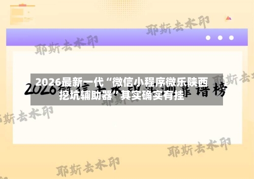 2026最新一代“微信小程序微乐陕西挖坑辅助器	”其实确实有挂-第2张图片