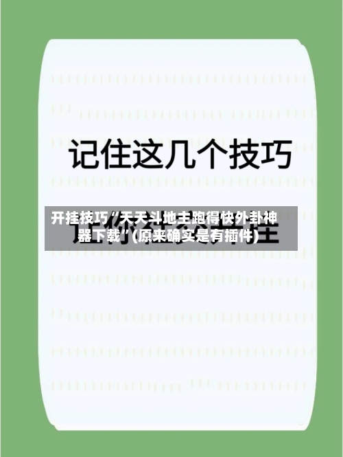 开挂技巧“天天斗地主跑得快外卦神器下载”(原来确实是有插件)-第3张图片