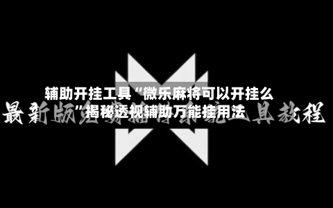 辅助开挂工具“微乐麻将可以开挂么	”揭秘透视辅助万能挂用法-第3张图片
