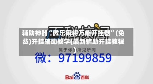 辅助神器“微乐麻将万能开挂器”(免费)开挂辅助教学(最新辅助开挂教程)-第3张图片