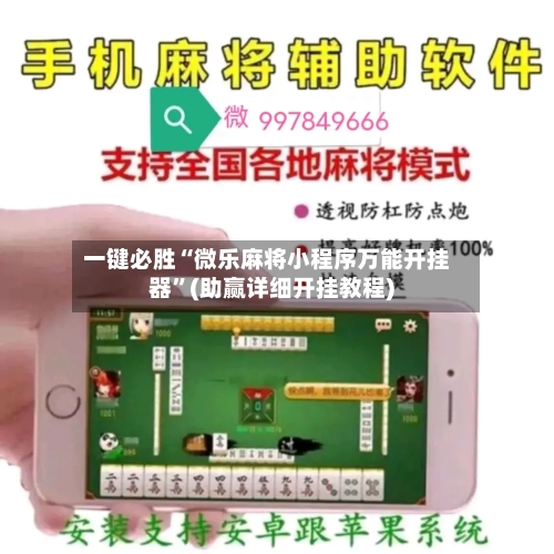 一键必胜“微乐麻将小程序万能开挂器”(助赢详细开挂教程)-第3张图片