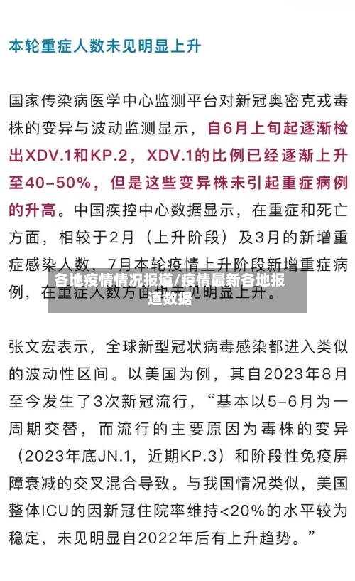 各地疫情情况报道/疫情最新各地报道数据