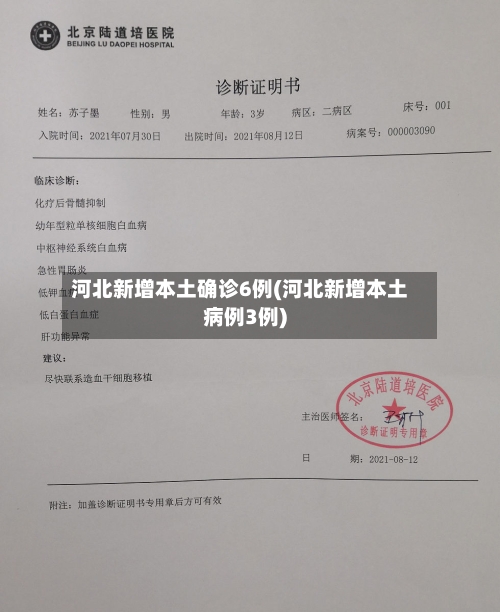 河北新增本土确诊6例(河北新增本土病例3例)