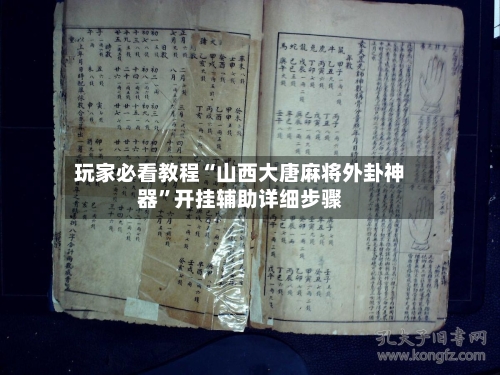 玩家必看教程“山西大唐麻将外卦神器”开挂辅助详细步骤-第3张图片