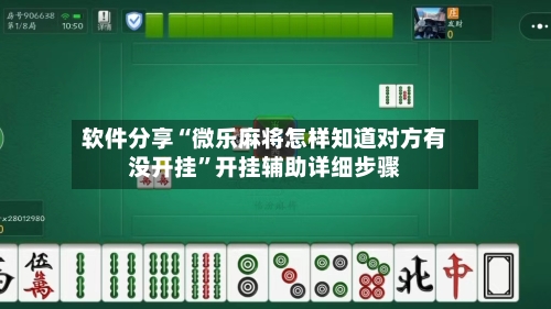 软件分享“微乐麻将怎样知道对方有没开挂”开挂辅助详细步骤-第2张图片
