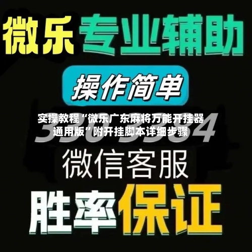 实操教程“微乐广东麻将万能开挂器通用版”附开挂脚本详细步骤-第3张图片