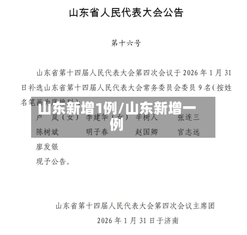 山东新增1例/山东新增一例