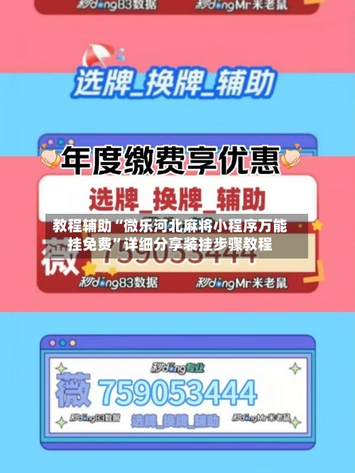 教程辅助“微乐河北麻将小程序万能挂免费”详细分享装挂步骤教程-第2张图片