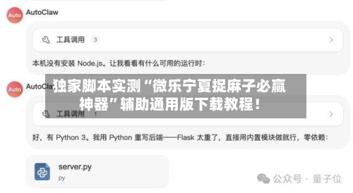 独家脚本实测“微乐宁夏捉麻子必赢神器”辅助通用版下载教程！-第2张图片