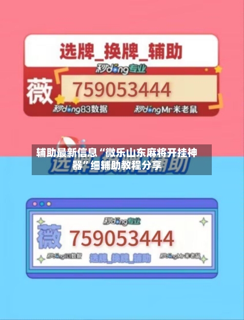 辅助最新信息“微乐山东麻将开挂神器	”细辅助教程分享-第2张图片