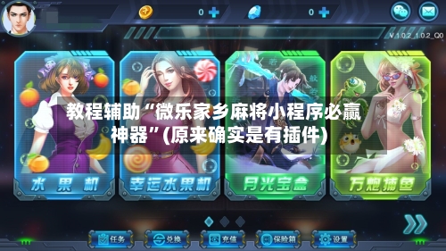 教程辅助“微乐家乡麻将小程序必赢神器”(原来确实是有插件)-第3张图片