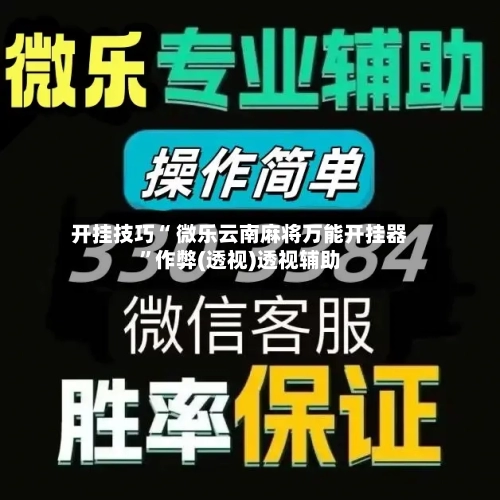 开挂技巧“ 微乐云南麻将万能开挂器”作弊(透视)透视辅助-第2张图片