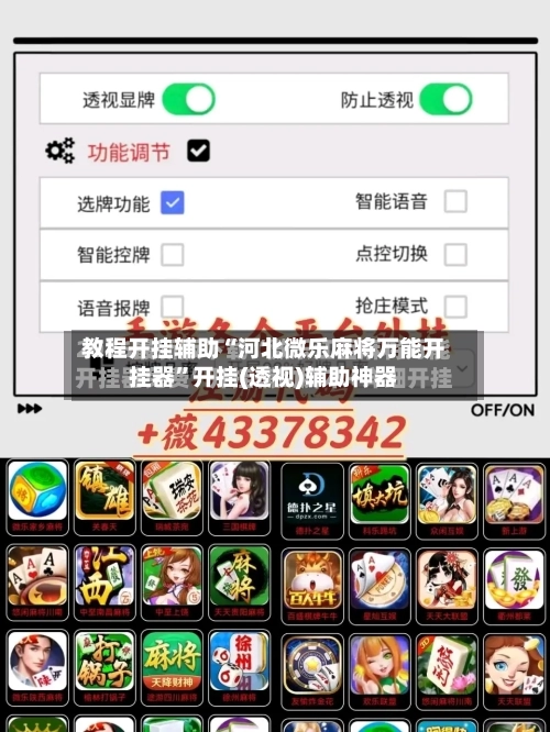 教程开挂辅助“河北微乐麻将万能开挂器	”开挂(透视)辅助神器-第2张图片