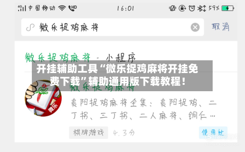 开挂辅助工具“微乐捉鸡麻将开挂免费下载”辅助通用版下载教程！-第2张图片