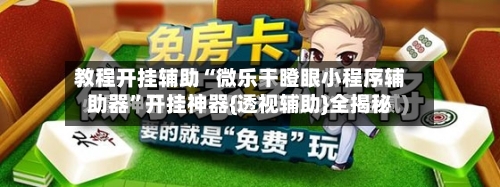 教程开挂辅助“微乐干瞪眼小程序辅助器”开挂神器{透视辅助}全揭秘-第3张图片