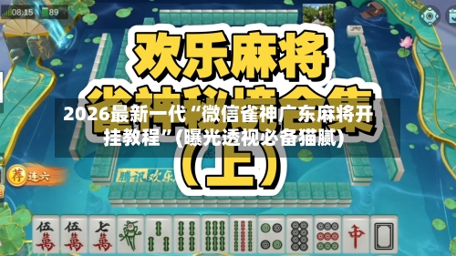 2026最新一代“微信雀神广东麻将开挂教程”(曝光透视必备猫腻)-第3张图片