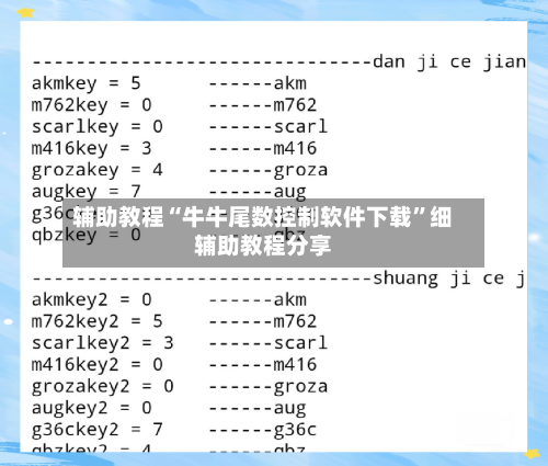 辅助教程“牛牛尾数控制软件下载”细辅助教程分享-第2张图片