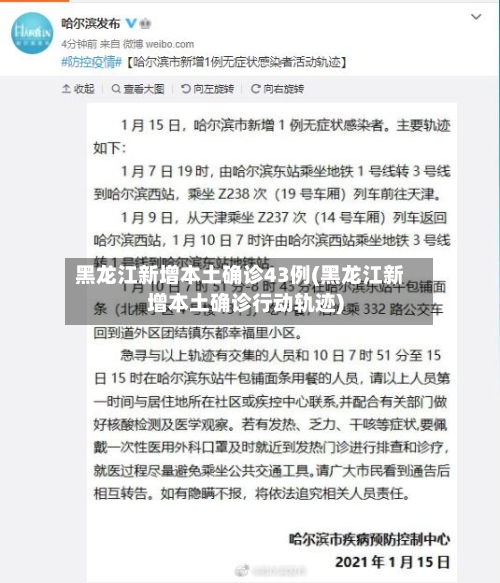 黑龙江新增本土确诊43例(黑龙江新增本土确诊行动轨迹)