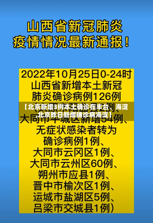 【北京新增3例本土确诊在丰台、海淀,北京昨日新增确诊病海淀】-第2张图片