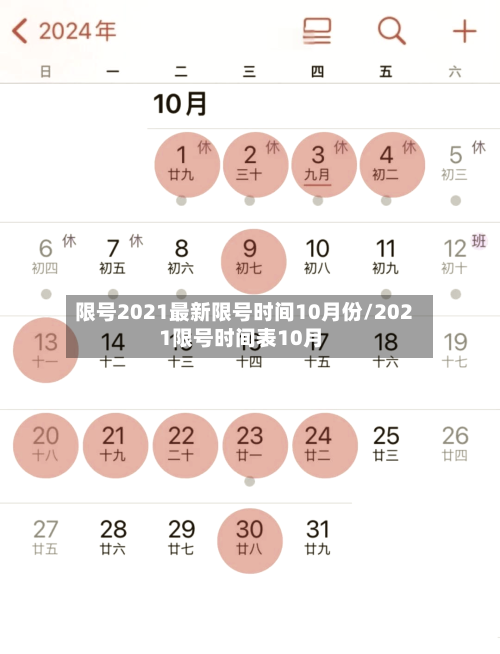 限号2021最新限号时间10月份/2021限号时间表10月-第3张图片