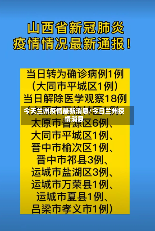 今天兰州疫情最新消息/今日兰州疫情消息-第3张图片