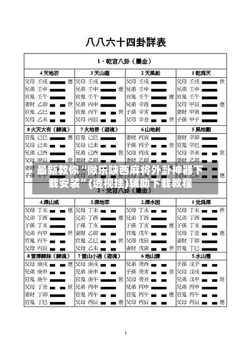 最新教你“微乐陕西麻将外卦神器下载安装	”(透视挂)辅助下载教程-第2张图片