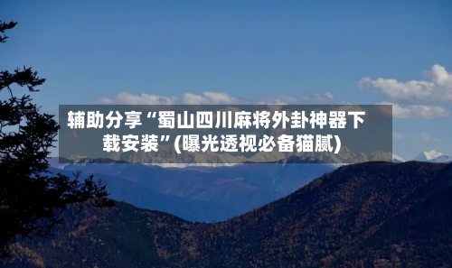 辅助分享“蜀山四川麻将外卦神器下载安装	”(曝光透视必备猫腻)-第2张图片