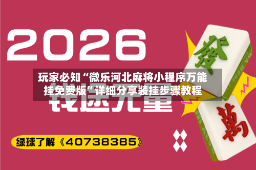 玩家必知“微乐河北麻将小程序万能挂免费版”详细分享装挂步骤教程-第2张图片
