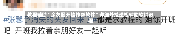 教程辅助“亲友圈开挂作弊软件”详细外挂透视辅助软件教程-第2张图片