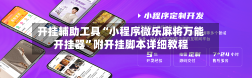 开挂辅助工具“小程序微乐麻将万能开挂器	”附开挂脚本详细教程-第3张图片